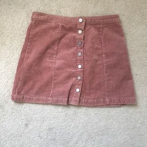 Forever 21 pink corduroy skirt